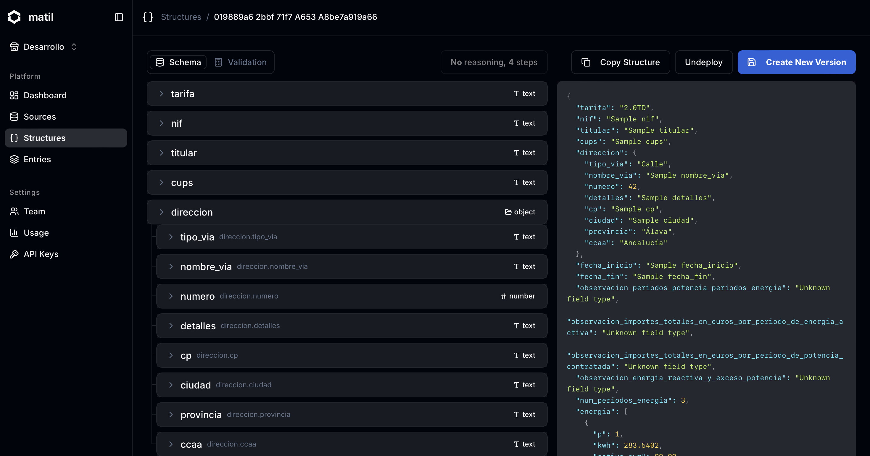 Matil Platform Dashboard